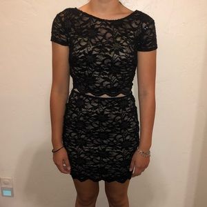 Black lace dress